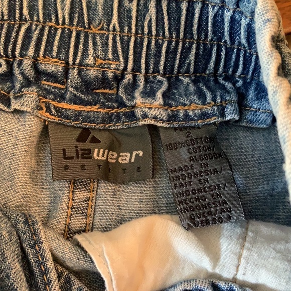 Vintage Liz Wear Long Denim Skirt Size 2 Petite - Picture 4 of 5